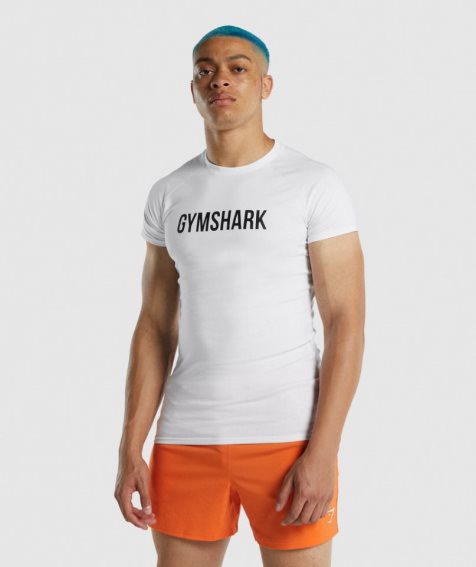 Camiseta Gymshark Apollo Hombre Blancos | MX 675JIL